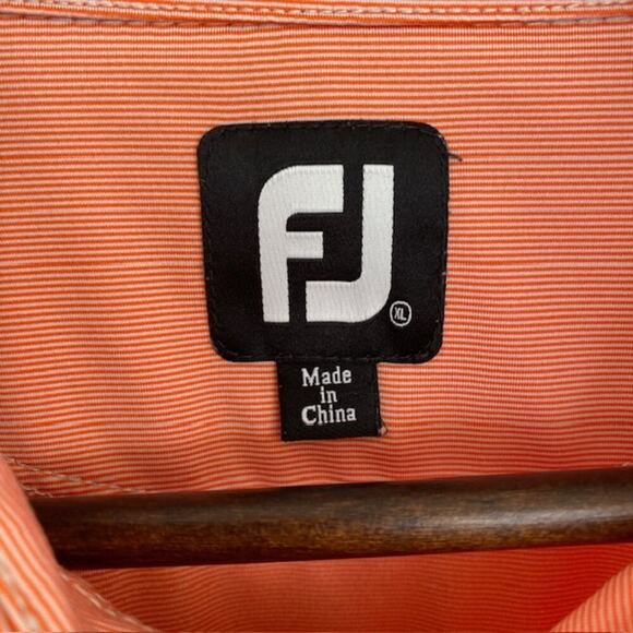 FootJoy Orange Pinstripe Golf Polo - XL - Picture 6 of 6